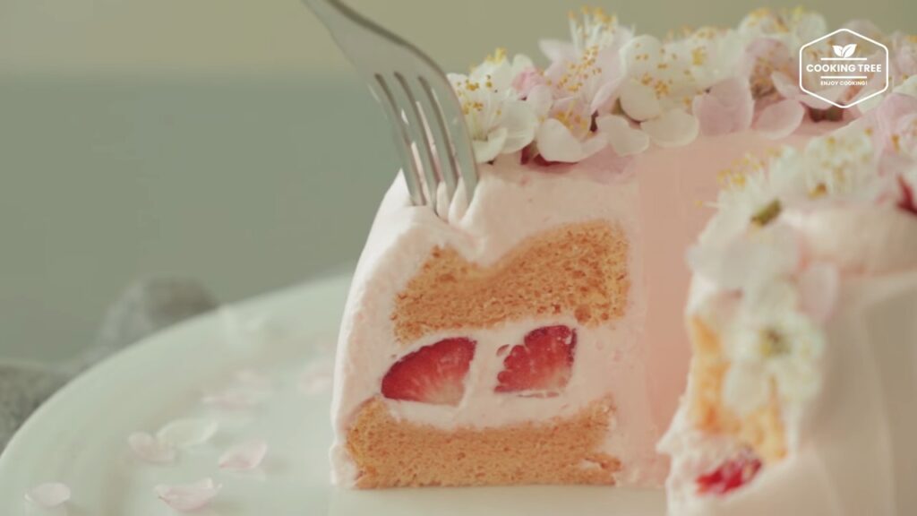 Cherry blossom chiffon cake Recipe Cooking tree