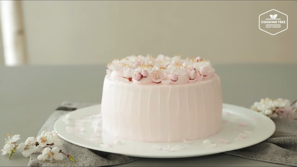 Cherry blossom chiffon cake Recipe Cooking tree