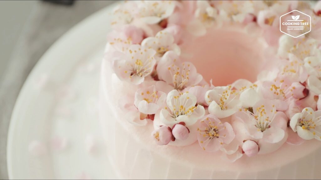 Cherry blossom chiffon cake Recipe Cooking tree