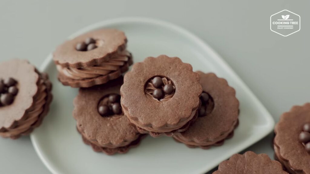 Chocolate Cream Sand Cookies Recipe Cooking tree