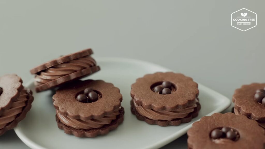 Chocolate Cream Sand Cookies Recipe Cooking tree