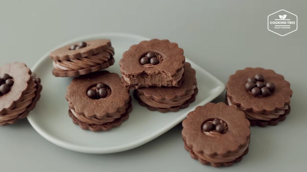 Chocolate Cream Sand Cookies Recipe Cooking tree