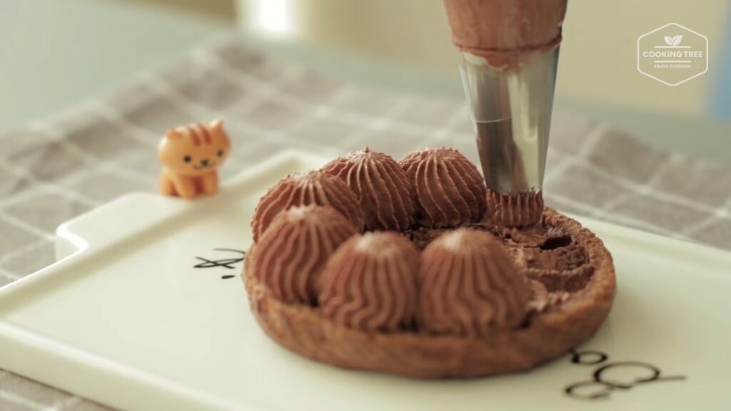 Chocolate choux donut Recipe Choco cream puff Cooking tree