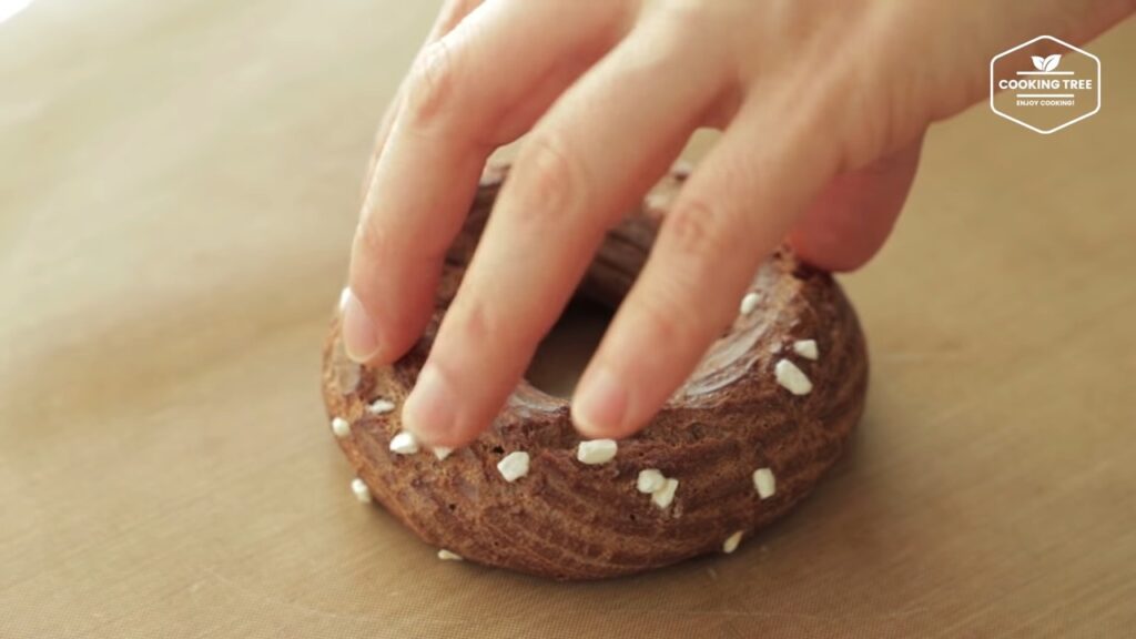 Chocolate choux donut Recipe Choco cream puff Cooking tree