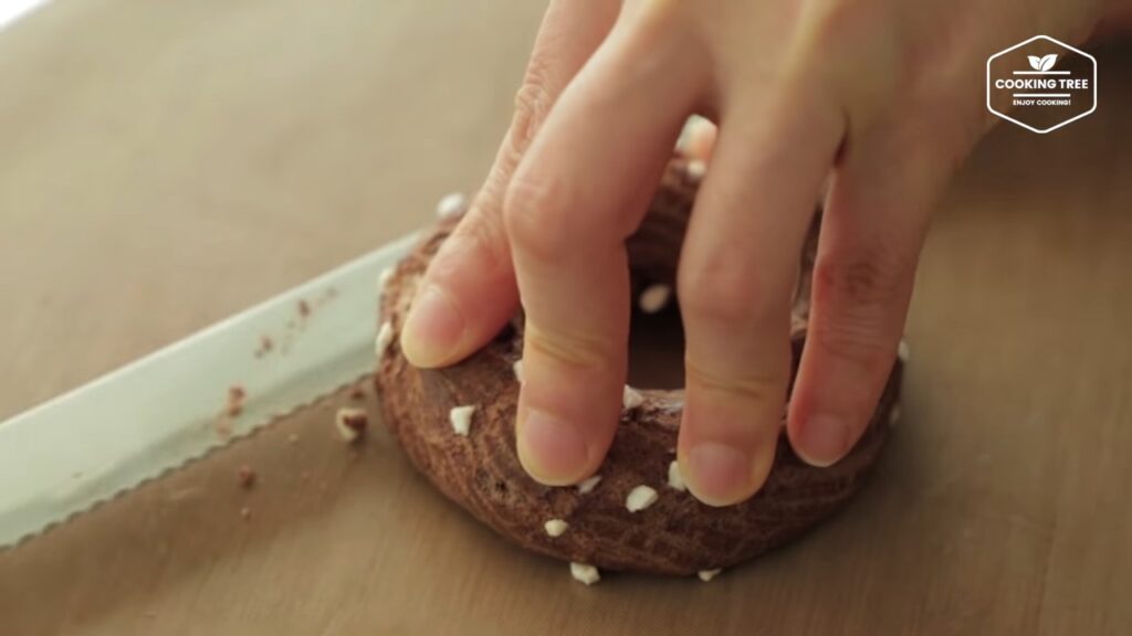 Chocolate choux donut Recipe Choco cream puff Cooking tree