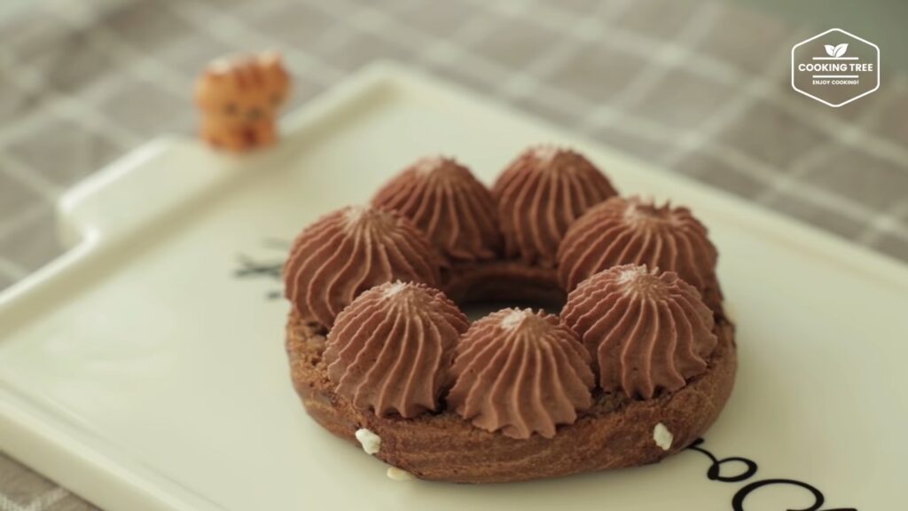 Chocolate choux donut Recipe Choco cream puff Cooking tree