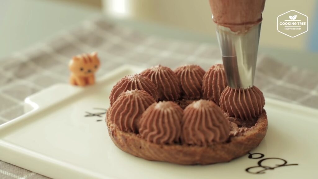 Chocolate choux donut Recipe Choco cream puff Cooking tree