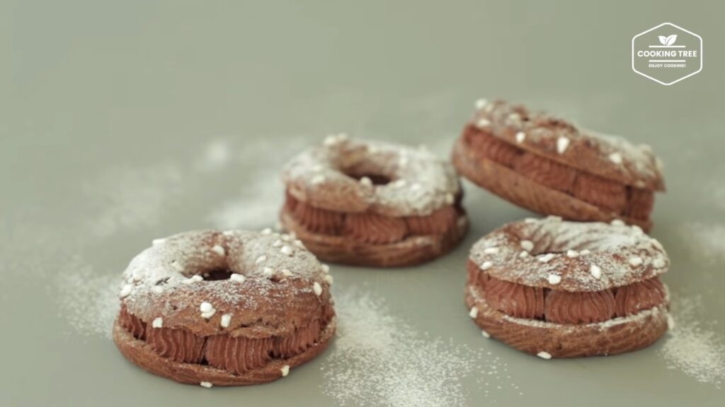 Chocolate choux donut Recipe Choco cream puff Cooking tree