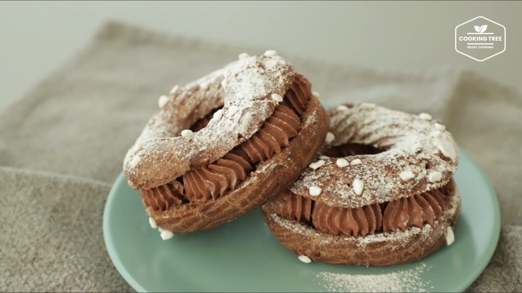 Chocolate choux donut Recipe Choco cream puff Cooking tree