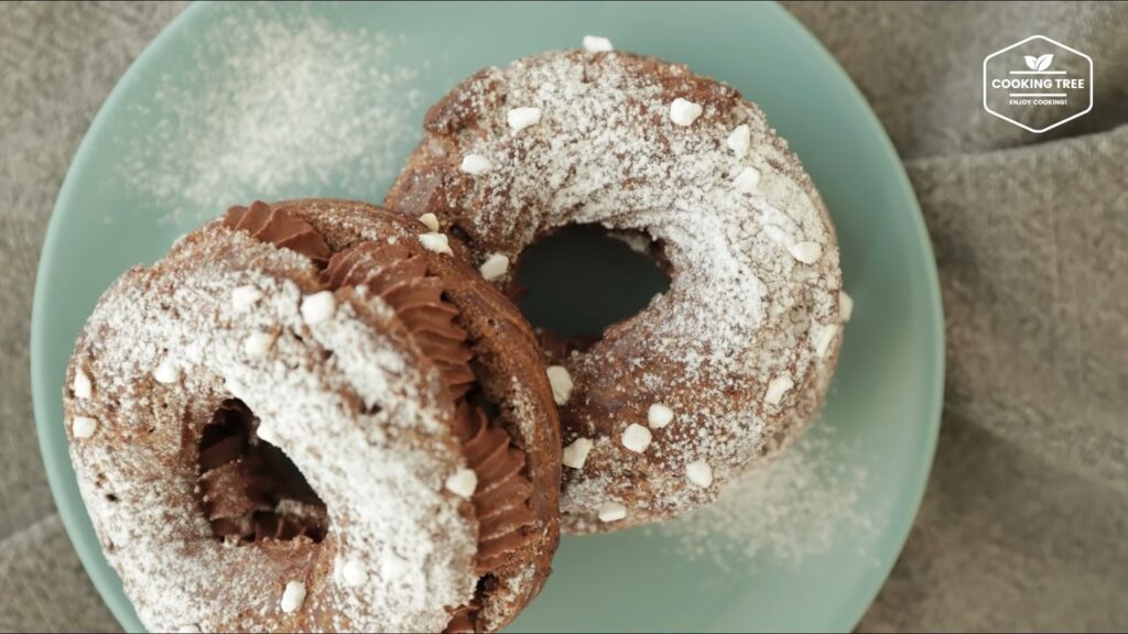 Chocolate choux donut Recipe Choco cream puff Cooking tree