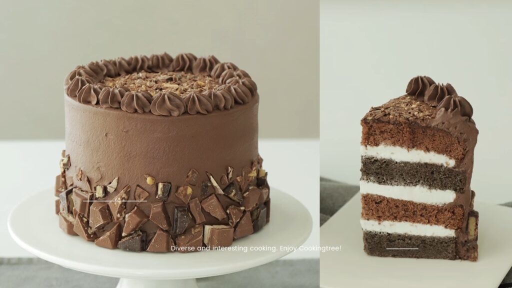 Chocolate layer cake Recipe Black Sponge Cake Cooking tree