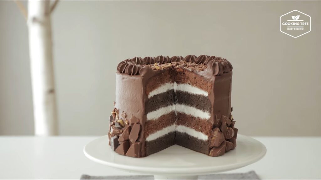 Chocolate layer cake Recipe Black Sponge Cake Cooking tree