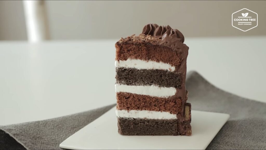 Chocolate layer cake Recipe Black Sponge Cake Cooking tree