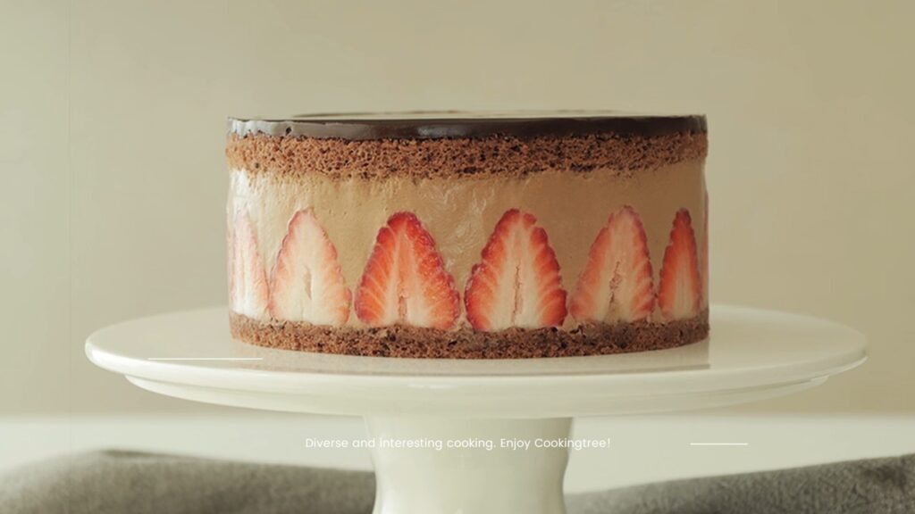 Chocolate strawberry fraisier cake Recipe Cooking tree