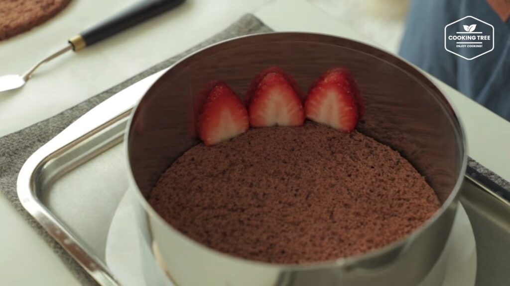 Chocolate strawberry fraisier cake Recipe Cooking tree
