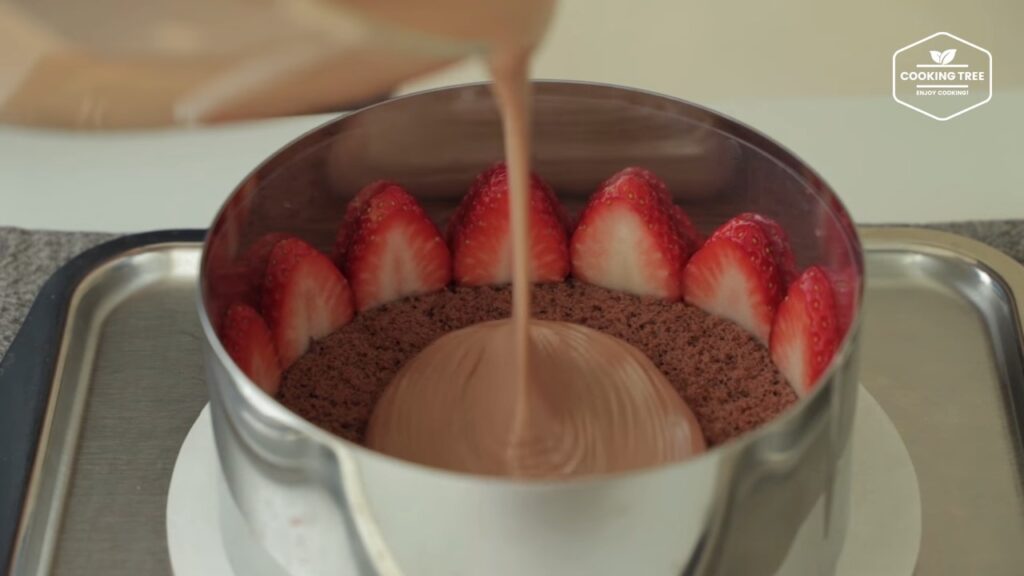 Chocolate strawberry fraisier cake Recipe Cooking tree