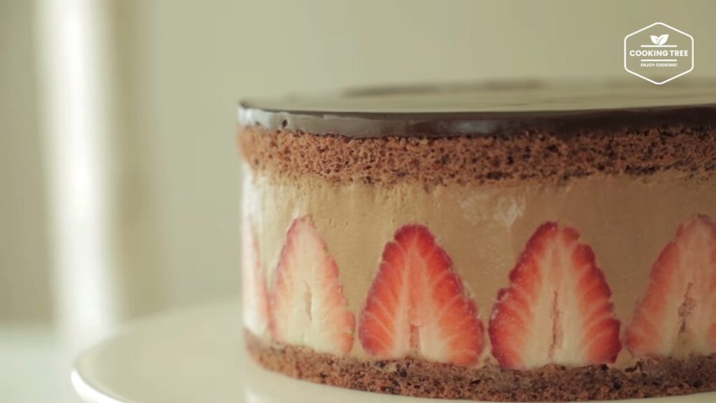 Chocolate strawberry fraisier cake Recipe Cooking tree