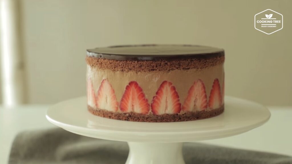 Chocolate strawberry fraisier cake Recipe Cooking tree