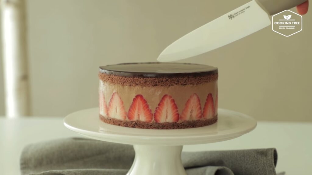 Chocolate strawberry fraisier cake Recipe Cooking tree