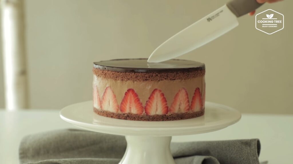 Chocolate strawberry fraisier cake Recipe Cooking tree