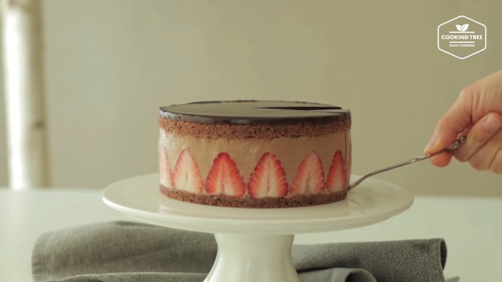 Chocolate strawberry fraisier cake Recipe Cooking tree