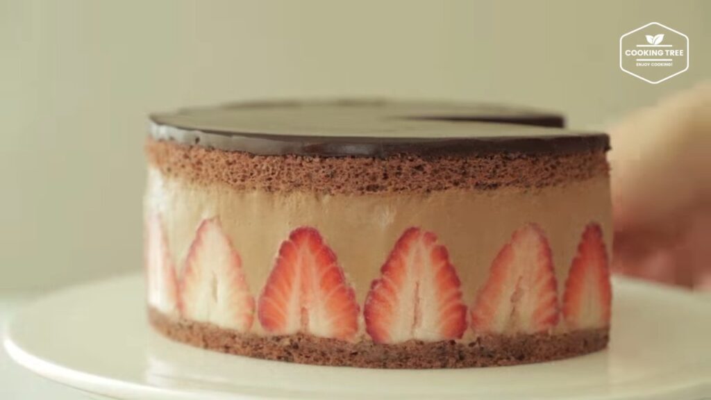 Chocolate strawberry fraisier cake Recipe Cooking tree