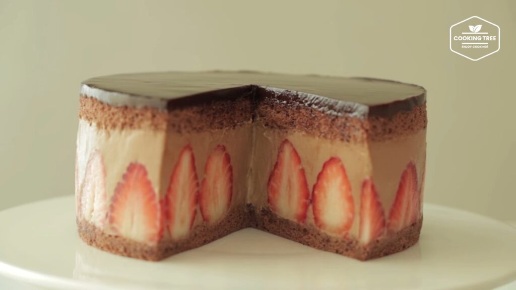 Chocolate strawberry fraisier cake Recipe Cooking tree