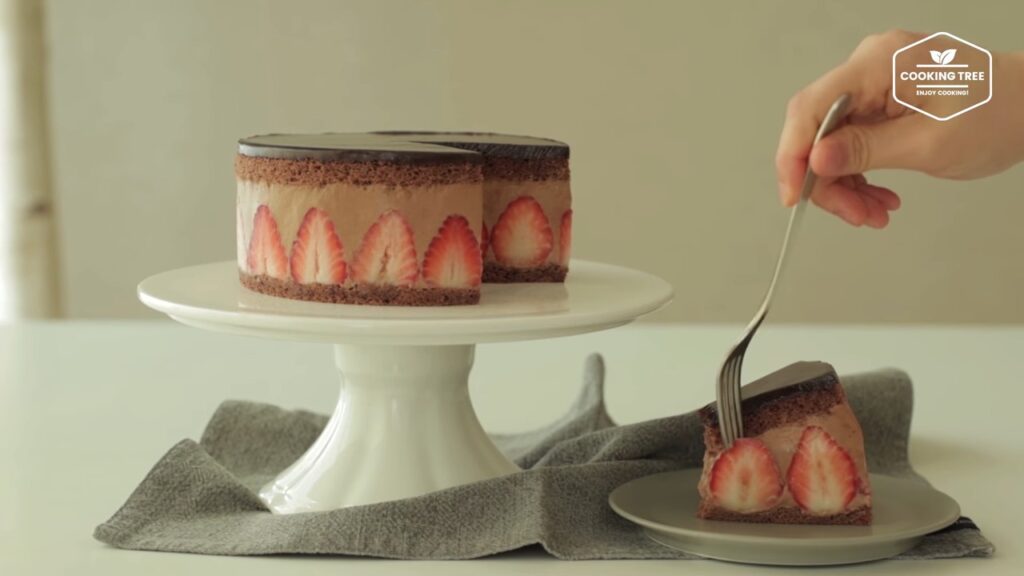 Chocolate strawberry fraisier cake Recipe Cooking tree