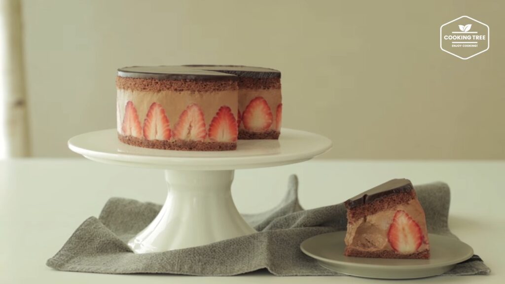 Chocolate strawberry fraisier cake Recipe Cooking tree