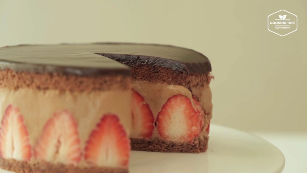 Chocolate strawberry fraisier cake Recipe Cooking tree