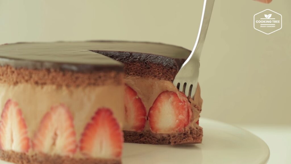 Chocolate strawberry fraisier cake Recipe Cooking tree