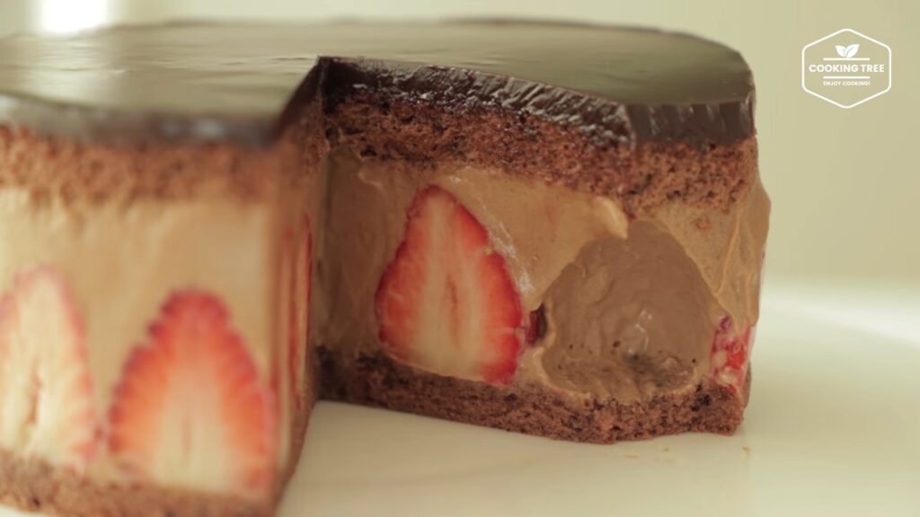 Chocolate strawberry fraisier cake Recipe Cooking tree