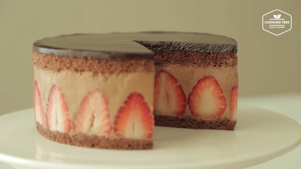 Chocolate strawberry fraisier cake Recipe Cooking tree