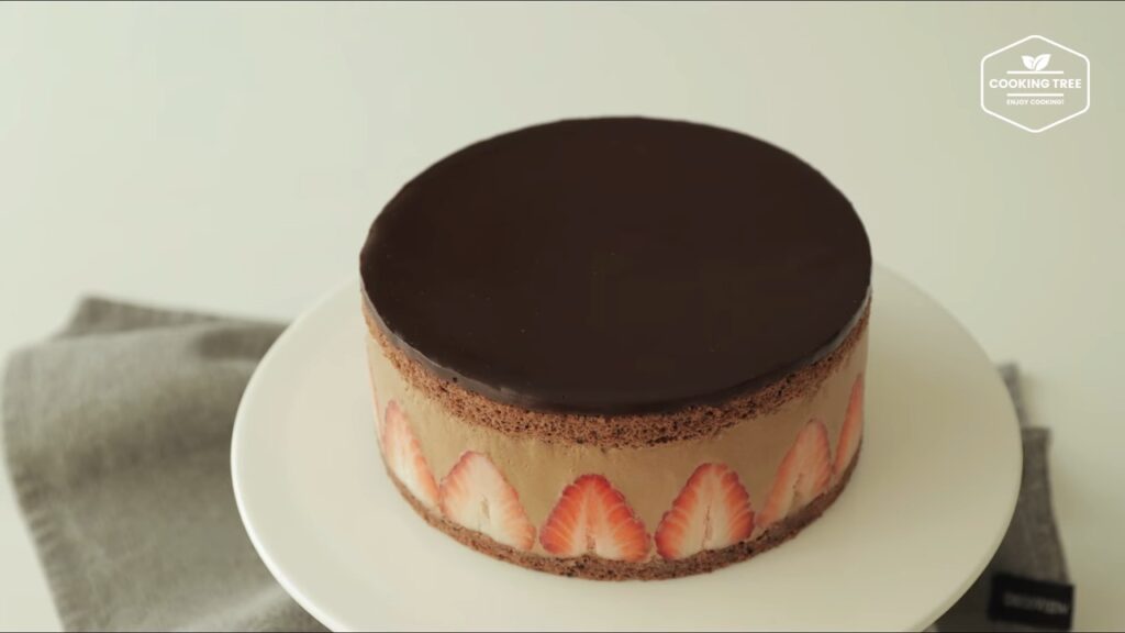 Chocolate strawberry fraisier cake Recipe Cooking tree