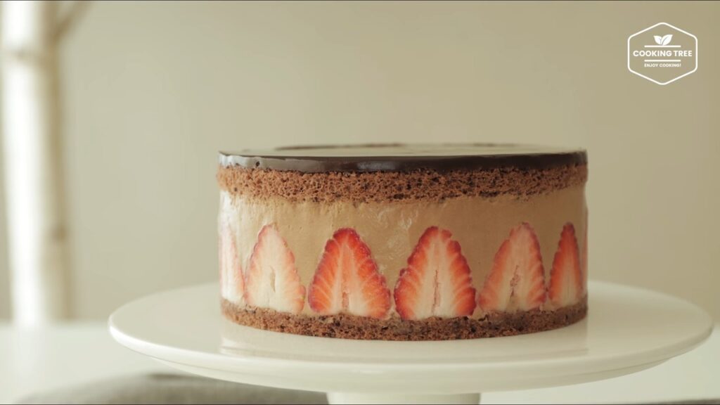 Chocolate strawberry fraisier cake Recipe Cooking tree