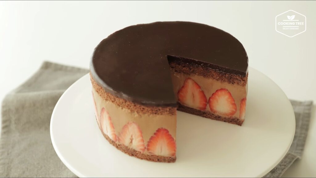 Chocolate strawberry fraisier cake Recipe Cooking tree