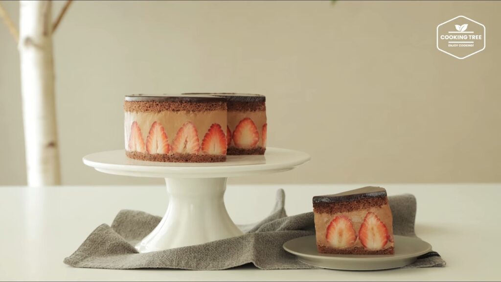 Chocolate strawberry fraisier cake Recipe Cooking tree