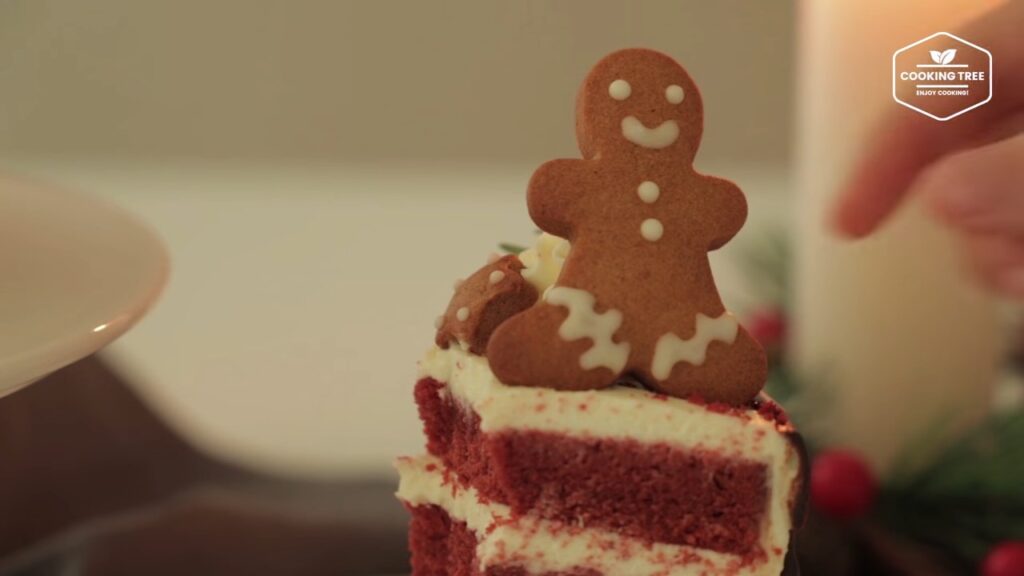 Christmas Red velvet cake Recipe Cooking tree