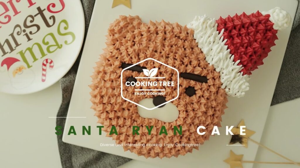 Christmas Santa Ryan Strawberry cake Recipe Cooking tree