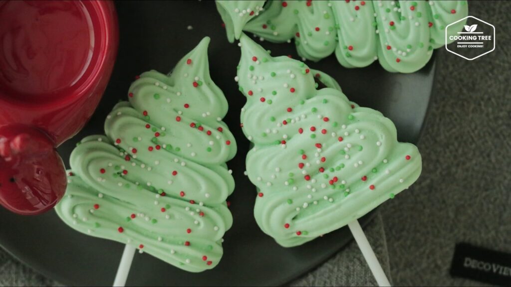 Christmas tree Meringue cookie pops Recipe Cooking tree