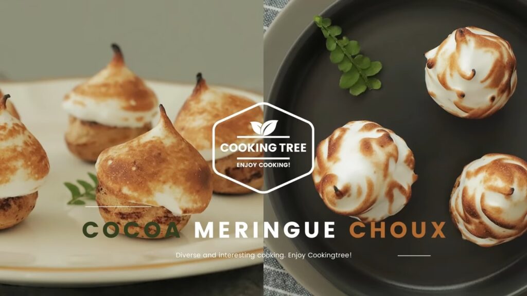 Cocoa meringue choux Cream puffs Recipe Cooking tree