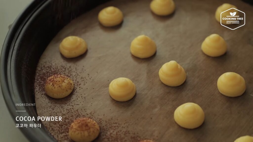 Cocoa meringue choux Cream puffs Recipe Cooking tree