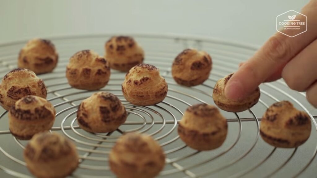 Cocoa meringue choux Cream puffs Recipe Cooking tree