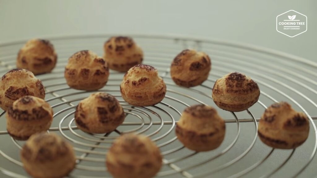 Cocoa meringue choux Cream puffs Recipe Cooking tree