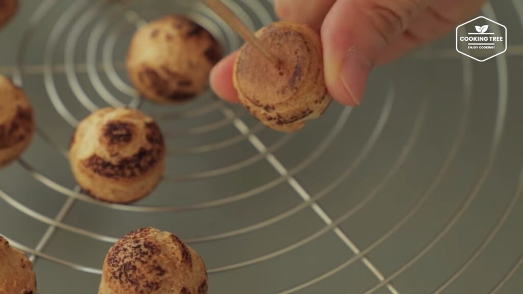 Cocoa meringue choux Cream puffs Recipe Cooking tree