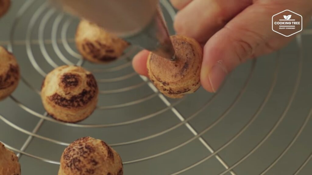 Cocoa meringue choux Cream puffs Recipe Cooking tree