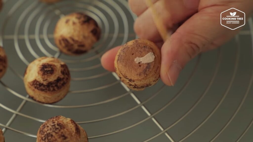 Cocoa meringue choux Cream puffs Recipe Cooking tree