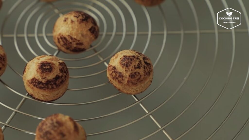 Cocoa meringue choux Cream puffs Recipe Cooking tree