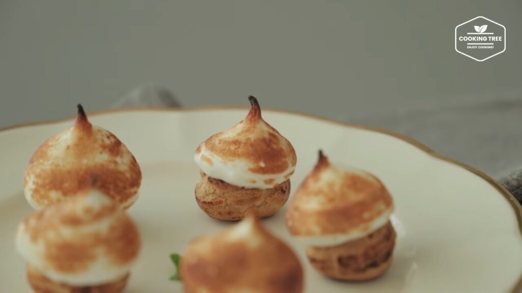 Cocoa meringue choux Cream puffs Recipe Cooking tree