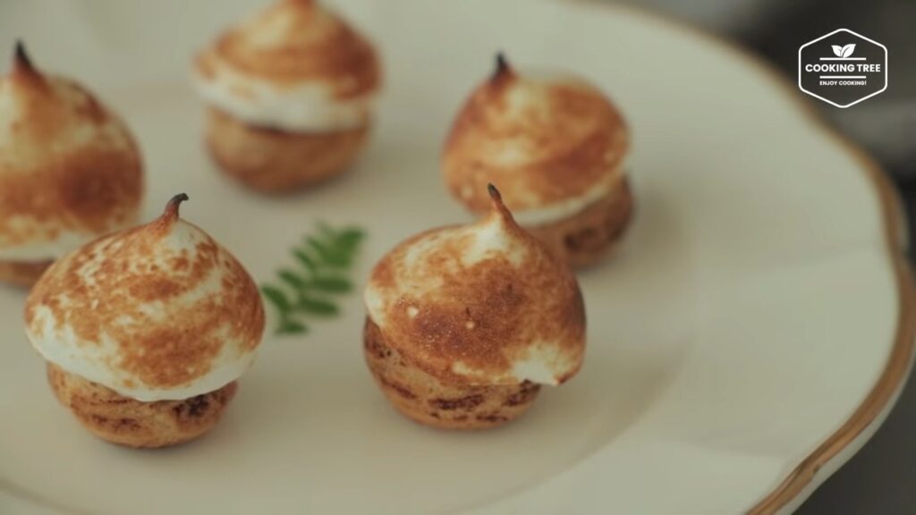 Cocoa meringue choux Cream puffs Recipe Cooking tree